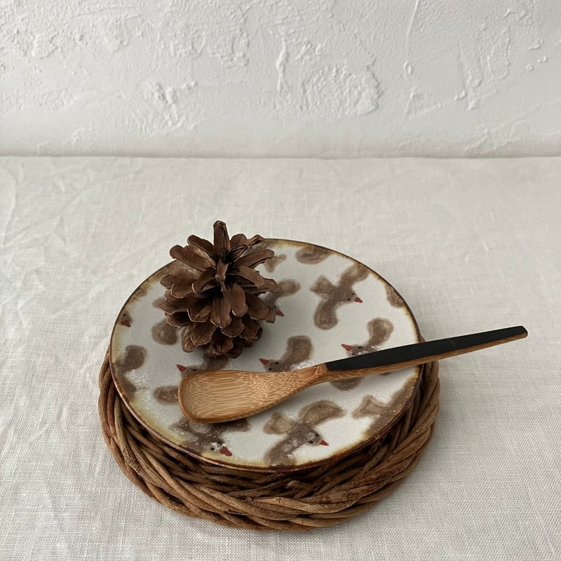 橋本美貴子 プレート S 鳥 (brown) | 黄色い鳥器店