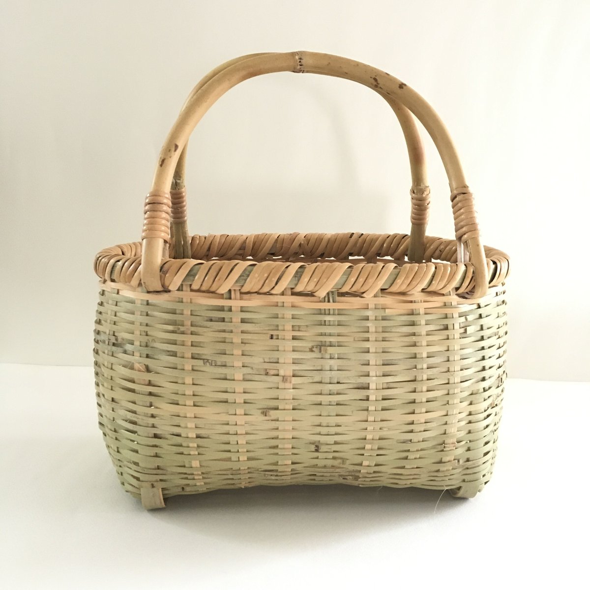 愛媛 真竹 縞々手提げ (小) 竹かご 愛媛 真竹 縞々手提げ (小) 竹かご