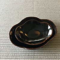 杉本寿樹　飴釉　木瓜皿(小)
