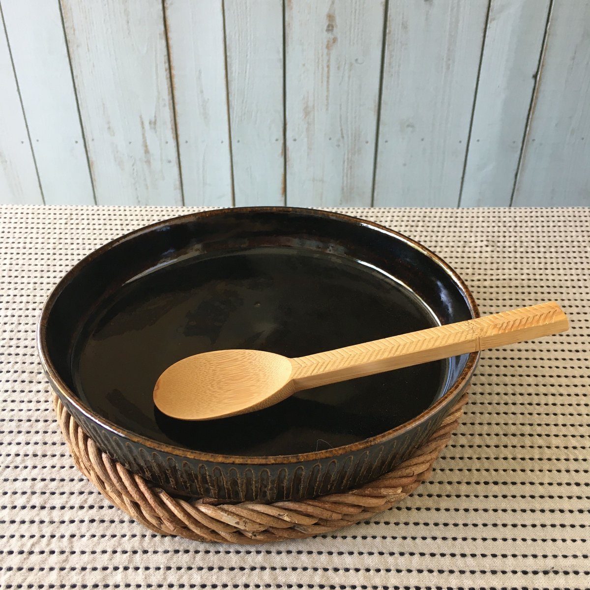 下本一歩 スス竹 取り分けスプーン | 黄色い鳥器店