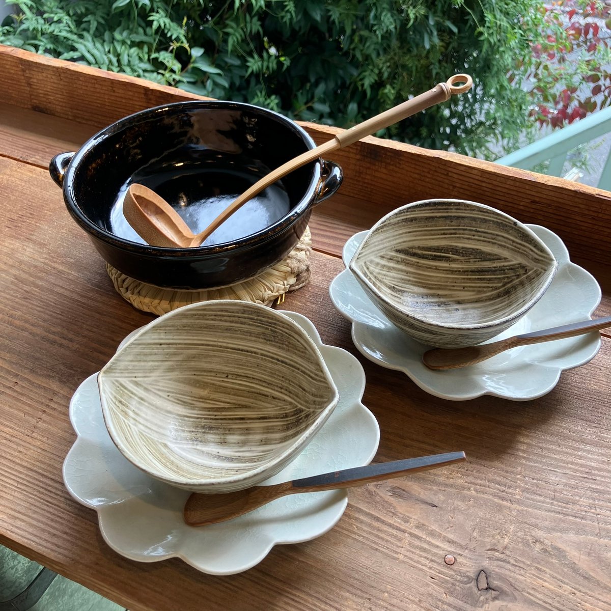 新品未使用　日高伸治作　中皿　2枚セット 日高伸治 42C 青白磁小壺 ｜ 暮らしのうつわ花田 和食器 通販