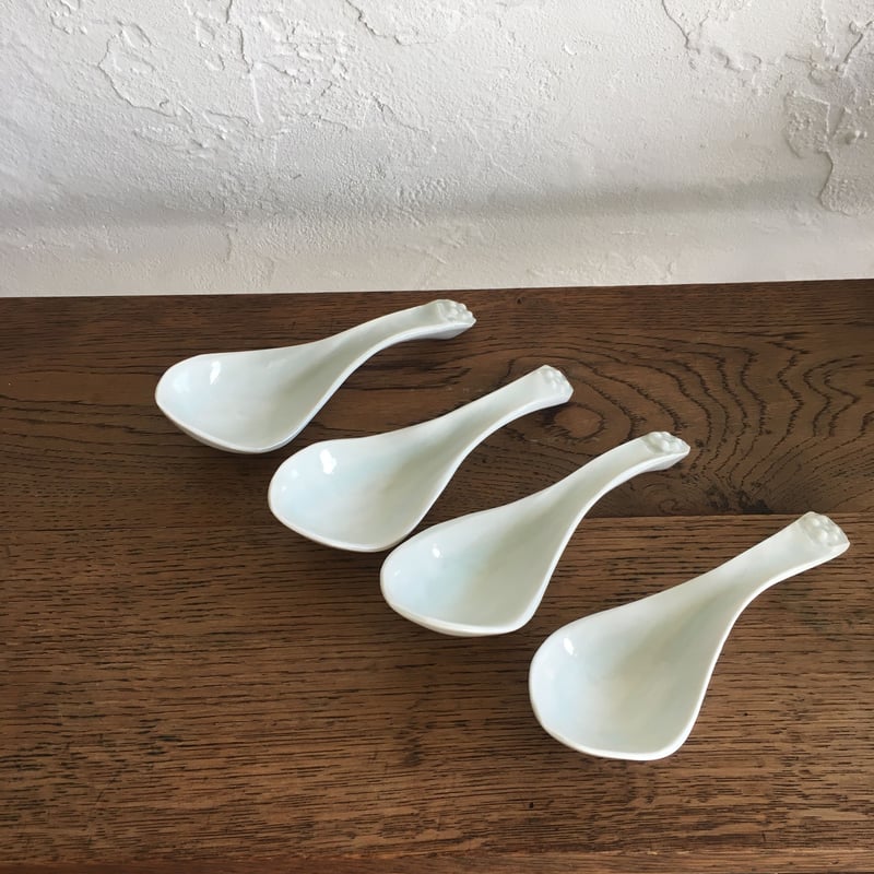 五十嵐元次 白磁 レンゲ(大) | 黄色い鳥器店