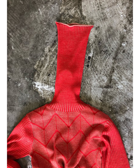 QUWAGI  / Turtleneck knit ( Tigerlily、Purple )