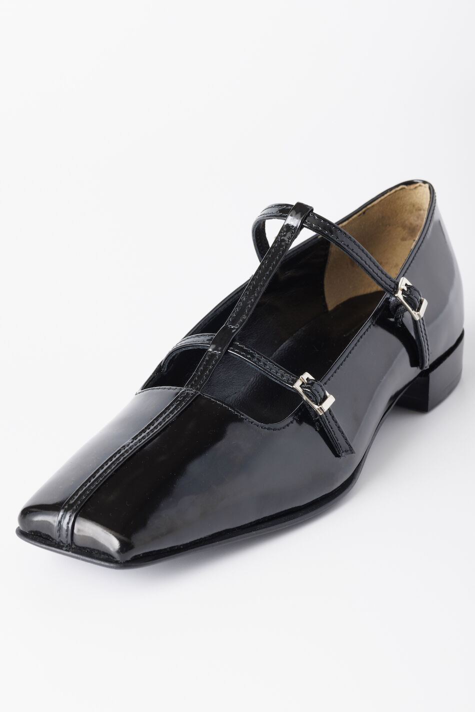 FETICO / DOUBLE STRAP SQUARE PUMPS ( PATENT BLA FETICO / DOUBLE STRAP SQUARE PUMPS ( PATENT BLA