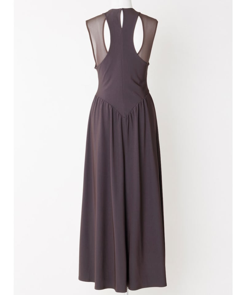 FETICO / LAYERED TANK DRESS ( BROWN ) | ANOCOLOE