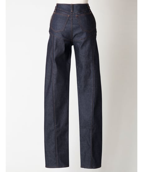 FETICO / 12oz HIGH-RISE COATING JEANS ( Indigo )