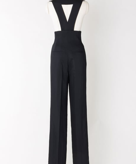 FETICO / EMBROIDERY COLLAR JUMPSUIT ( BLACK )