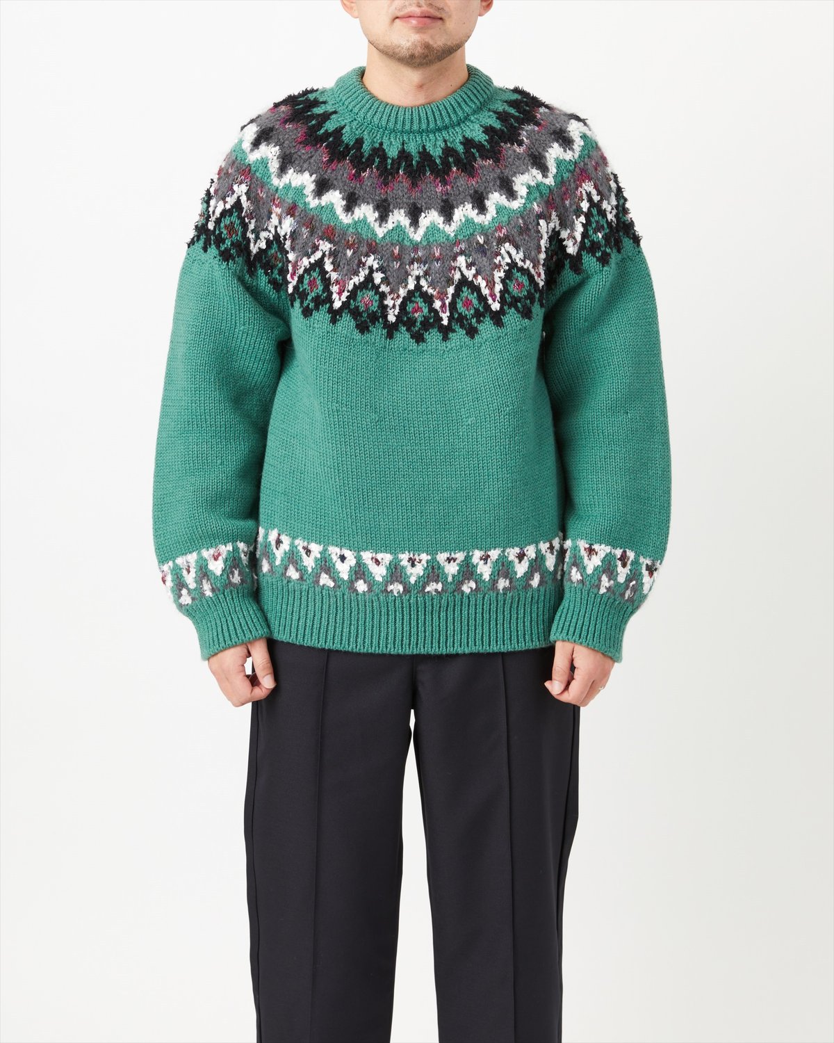 KOHEN NORDIC KNIT PULLOVER | ANOCOLOE KOHEN NORDIC KNIT PULLOVER | ANOCOLOE