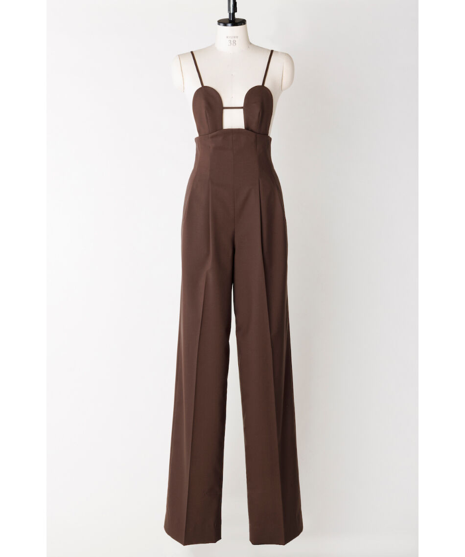 FETICO / 2WAY BRA JUMPSUIT ( BROWN ) | ANOCOLOE