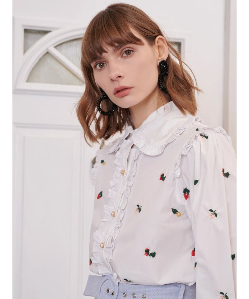 sister jane / Posy Embroidered フリルブラウス | ANOCOLOE