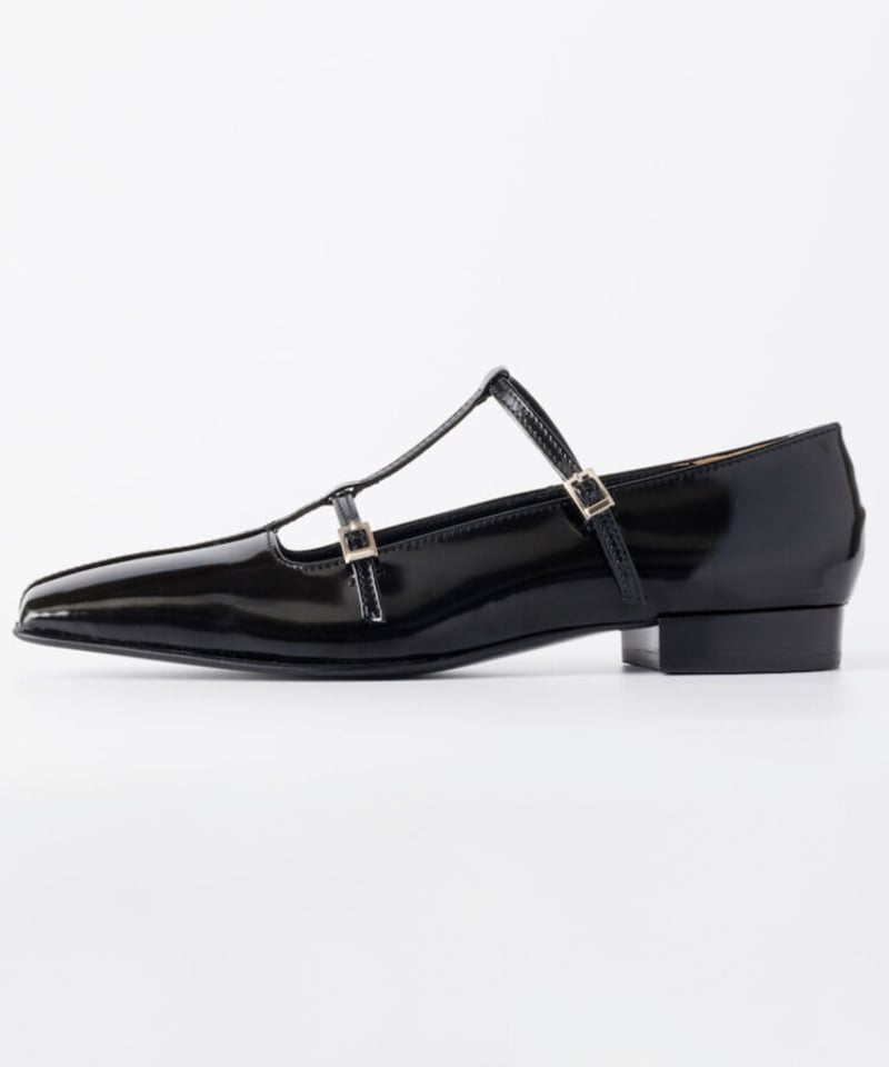 FETICO / DOUBLE STRAP SQUARE PUMPS ( PATENT BLA