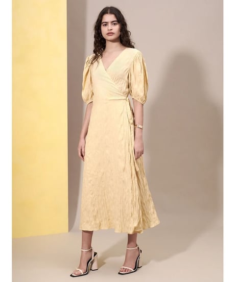 GHOSPELL / Highlights Wrap Midi Dress
