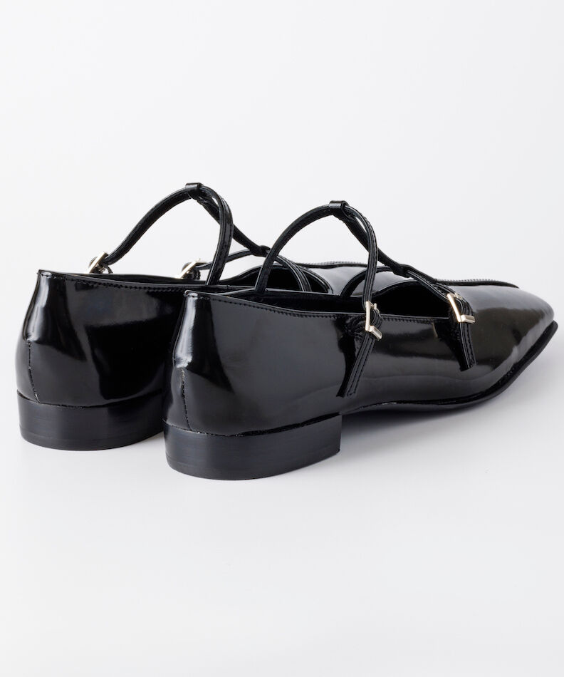 FETICO / DOUBLE STRAP SQUARE PUMPS ( PATENT BLA FETICO / DOUBLE STRAP SQUARE PUMPS ( PATENT BLA