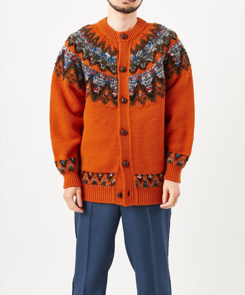 COOHEM / KOHEN NORDIC KNIT CARDIGAN ( 24ORANGE