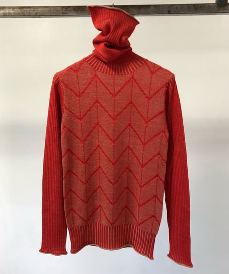 QUWAGI  / Turtleneck knit ( Tigerlily、Purple )