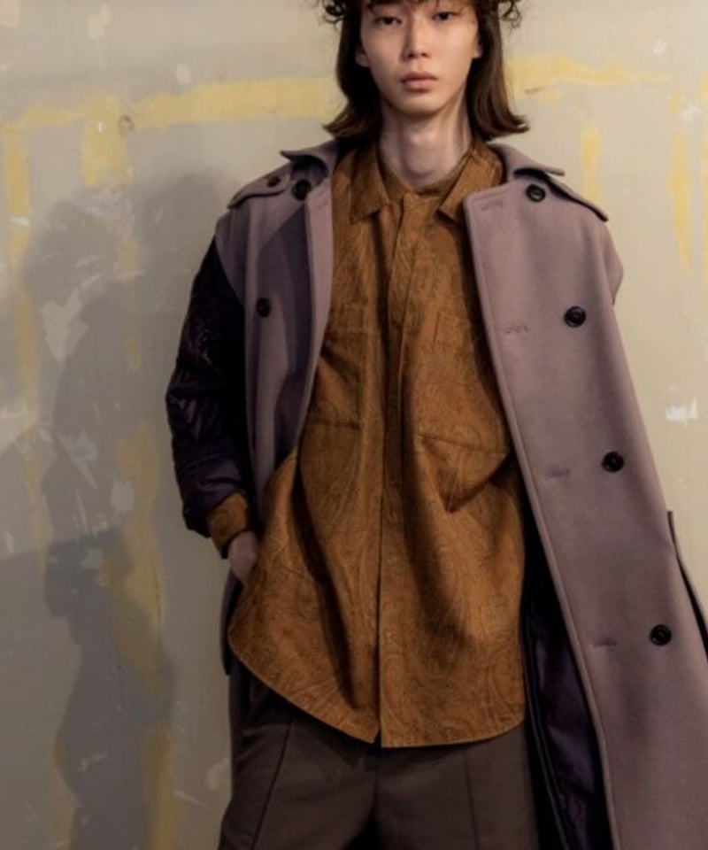 QUWAGI / Wool trench coat ( Purple 、Black ) |