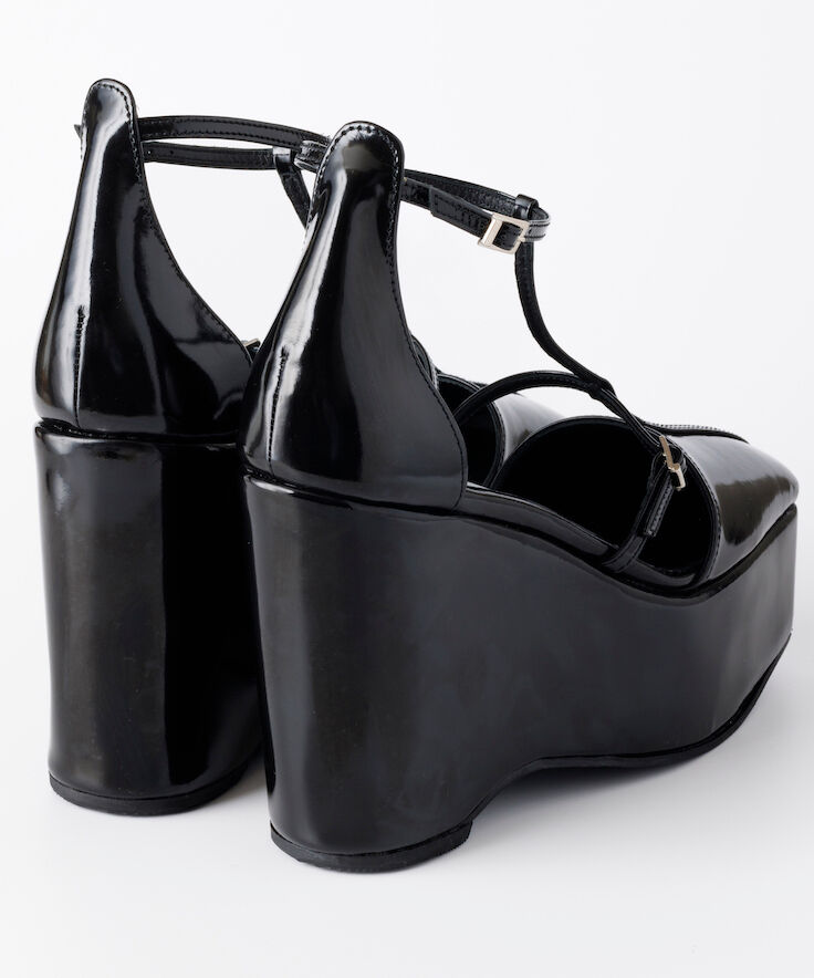 FETICO / DOUBLE STRAP SQUARE PLATFORM PUMPS ( P...