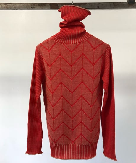 QUWAGI  / Turtleneck knit ( Tigerlily、Purple )