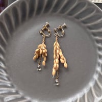 Gleaner稲穂アシンメトリーピアス/イヤリング-あきたこまち-