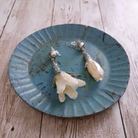 【春の特別販売1点のみ！】輝-かがやき-(白リンドウ)ピアス/イヤリング