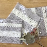 ウール混のトーションレースセット　50ｃｍ×５点