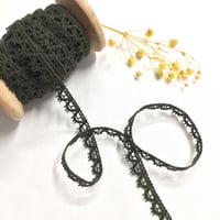 綿トーションレース  3ｍ巻 【19821 dark olive】