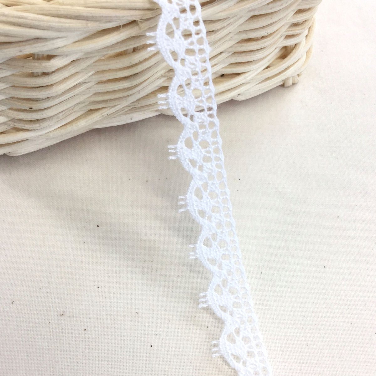 綿トーションレース　ハンドメイド MY mama レース トーション 生成り コットン リボン テープ 手芸
