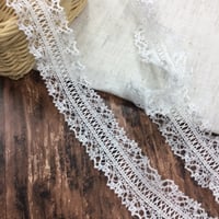 綿フリルのトーションレース  りぼん通し【21669s】