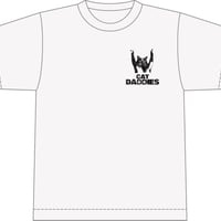 【セール】『猫と、とうさん』オリジナルTシャツ　キーズ白