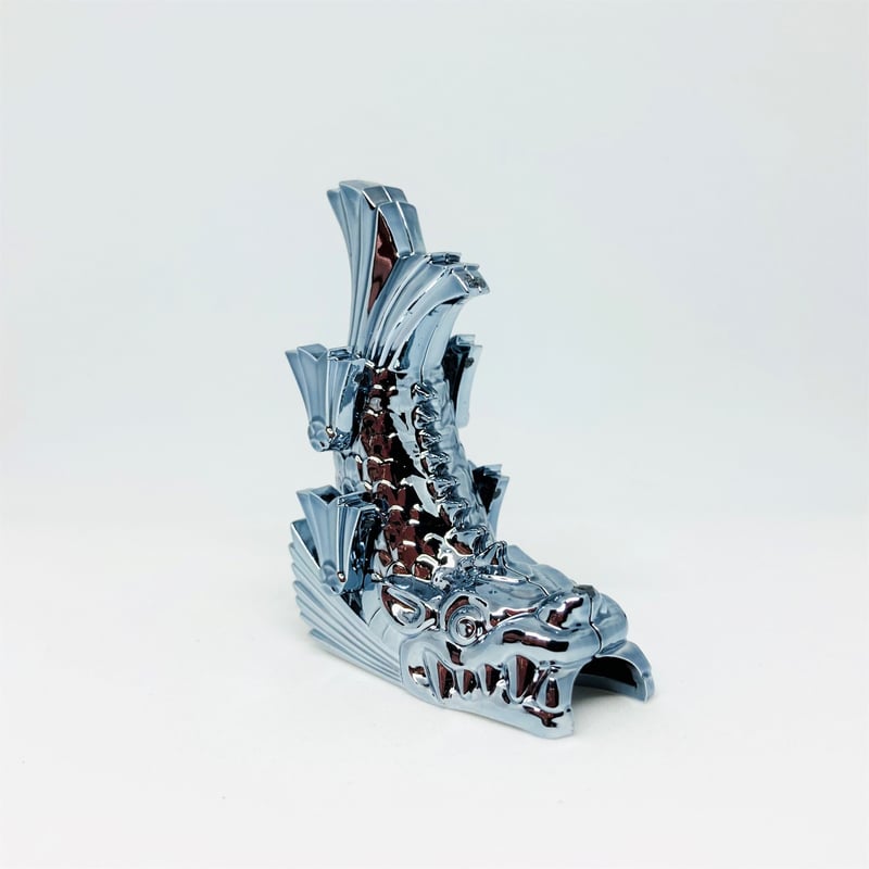限定】1/24スケール 尼崎城シャチホコプラモデル【銀鍍金（シルバー