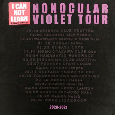 NONOCULAR VIOLET TOUR  Tシャツ