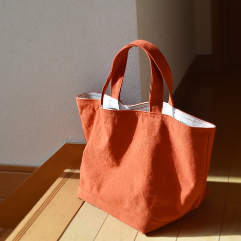 オレンジ キャンバストートバッグ fit=scale-down,w=1200