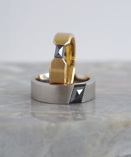 One of kind / Black Diamond ring ＜Pt＞ - R1073PT