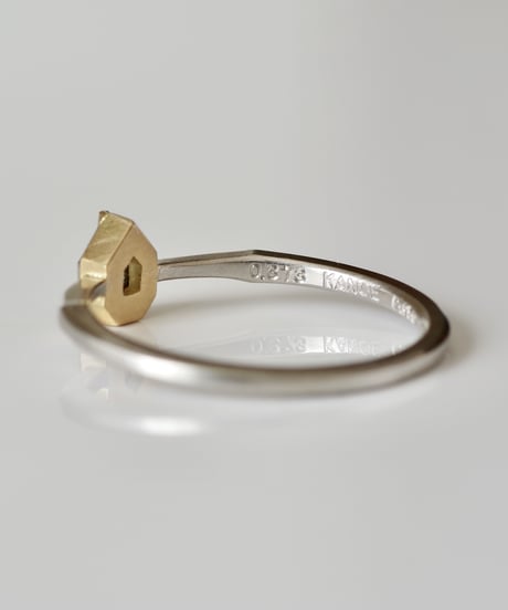 One of a kind / Diamond Ring ＜PT950,K18YG＞ - R 373C