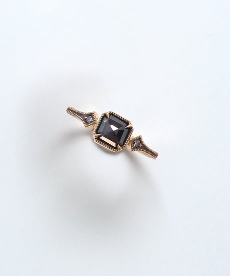 One of kind / Black Diamond ring ＜K18YG＞ - R1320YG