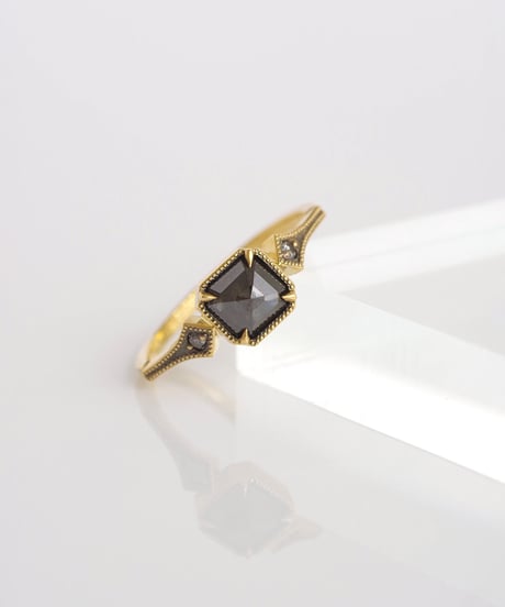 One of kind / Black Diamond ring ＜K18YG＞ - R1320YG