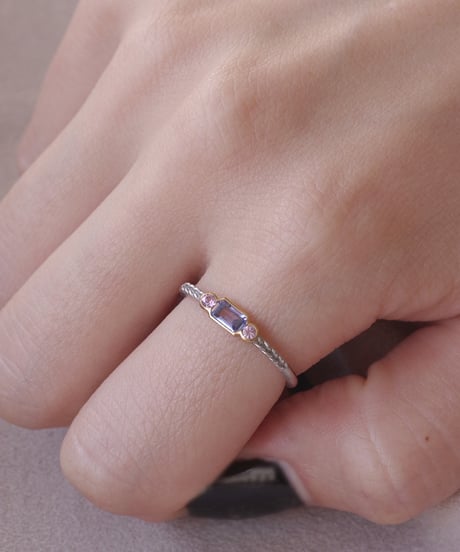 One of kind / Tanzanite・Sapphire Ring ＜Pt/K18YG＞ - RT/SPTYG