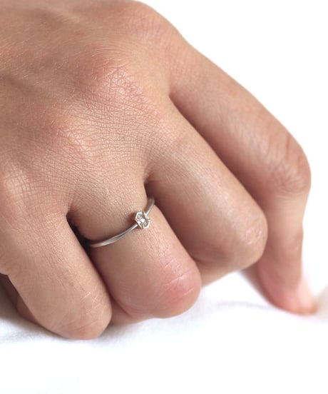 One of kind / Rosecut Diamond Ring ＜PT950/K18YG＞ -RR065C