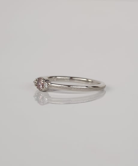 【FANCY DEEP BROWNISH PURPLE PINK】One of kind / Natural Diamond Ring ＜Pt＞ - R166PT