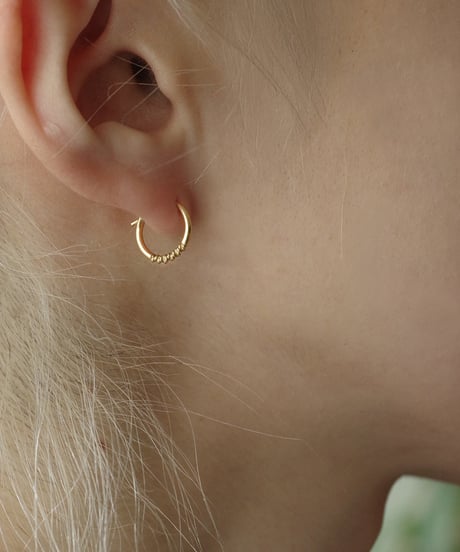Twist Earrings - circle ＜K18YG＞