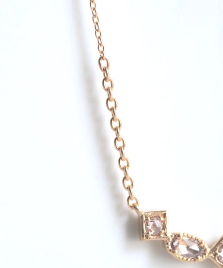 One of a kind / Rosecut Diamond Necklace ＜K18YG＞ - NR208C