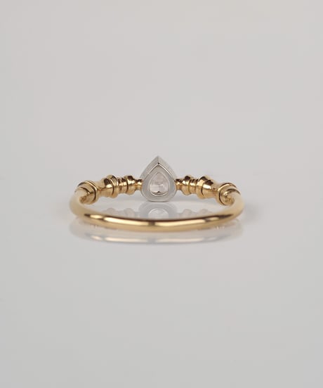 【 FANCY BROWNISH ORANGY PINK 】One of kind / Natural Diamond Ring ＜K18YG/Pt＞ - R263YGPT