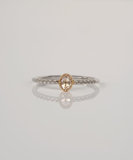 One of kind / Natural Diamond Ring ＜Pt/K18YG＞ - R222PTYG