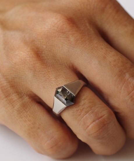 One of kind / Black Diamond ring ＜Pt＞ - R3152PT