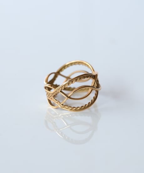 YARN cuff ring - Ⅰ ＜K18YG＞