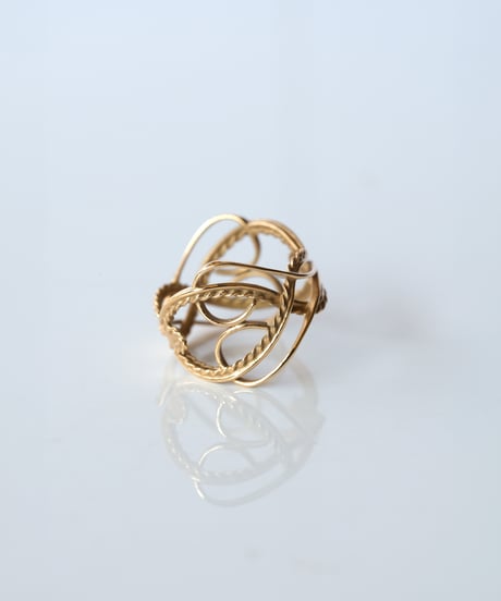 YARN cuff ring - Ⅱ ＜K18YG＞