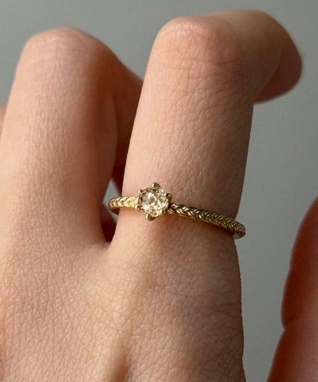 One of kind / Natural Diamond Ring ＜K18YG＞ - R478YG