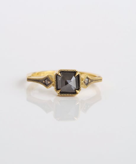 One of kind / Black Diamond ring ＜K18YG＞ - R1320YG