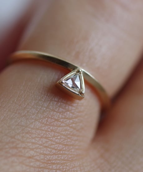 One of a kind / Rosecut diamond Ring ＜K18YG＞ - RRtr102C