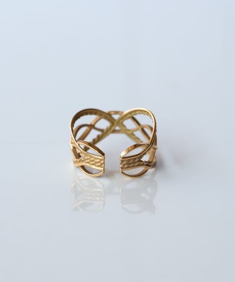 YARN cuff ring - Ⅰ ＜K18YG＞